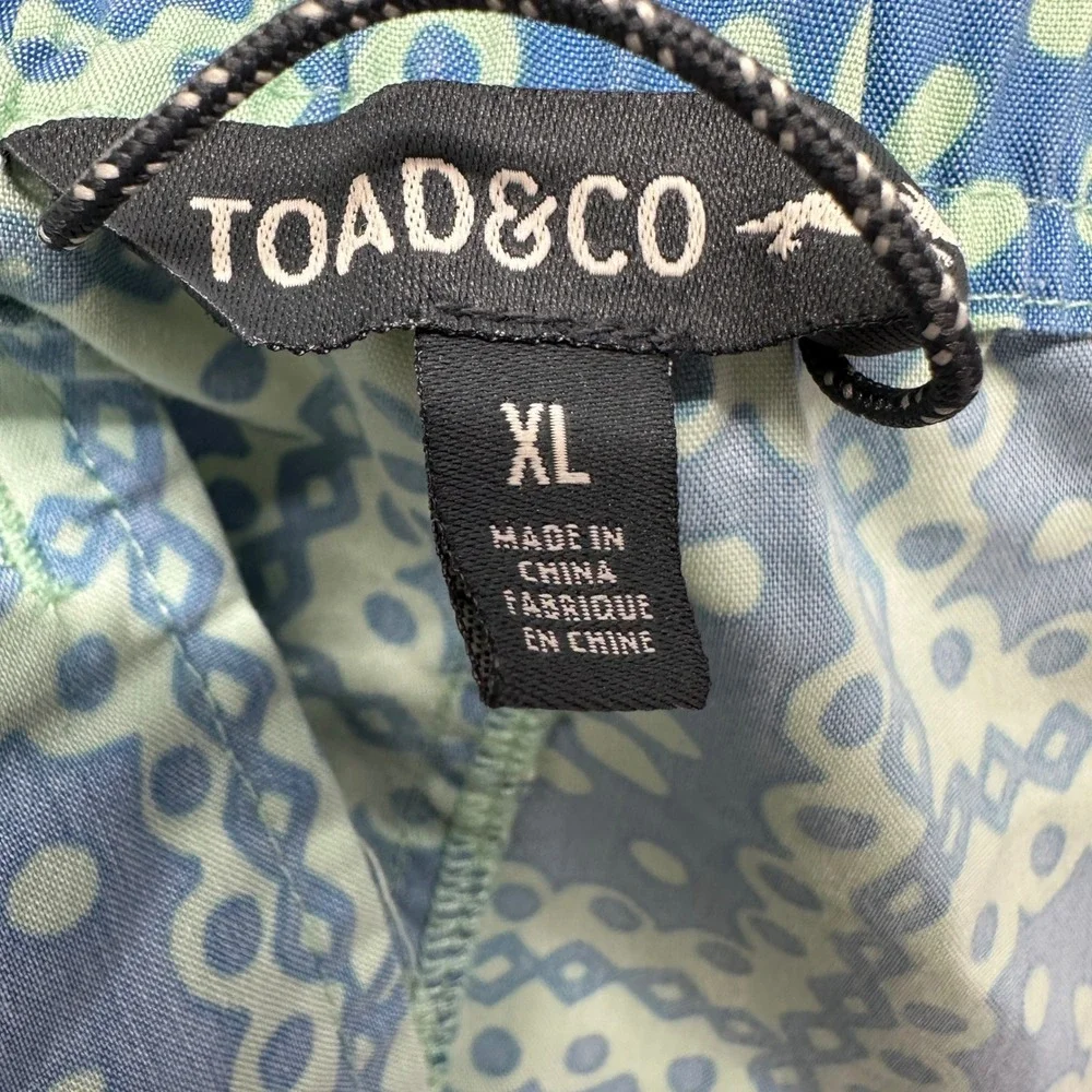 Toad & Co Mens Boundless Pull-On Short XL Blue Green Floral 7
